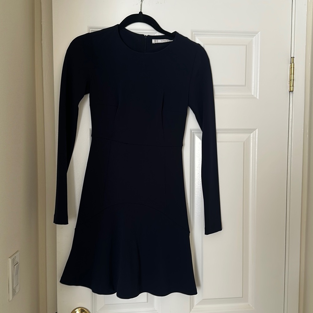 Zara long sleeve navy mini dress